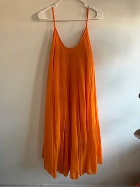 Italian Orange Summer Dress | Lined | Lightweight & Elegant